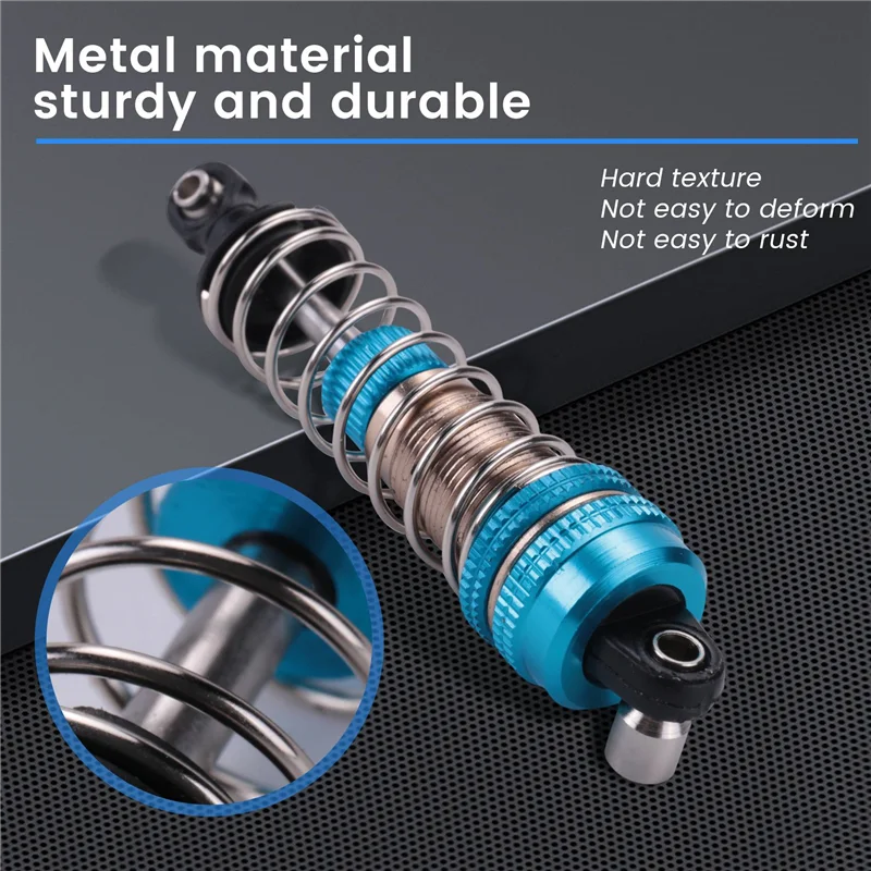

4Pcs Metal Shock Absorber For Xinlehong Q901 Q902 Q903 9130 9135 9136 9137 9138 Hosim 1/16 RC Car Upgrade Parts
