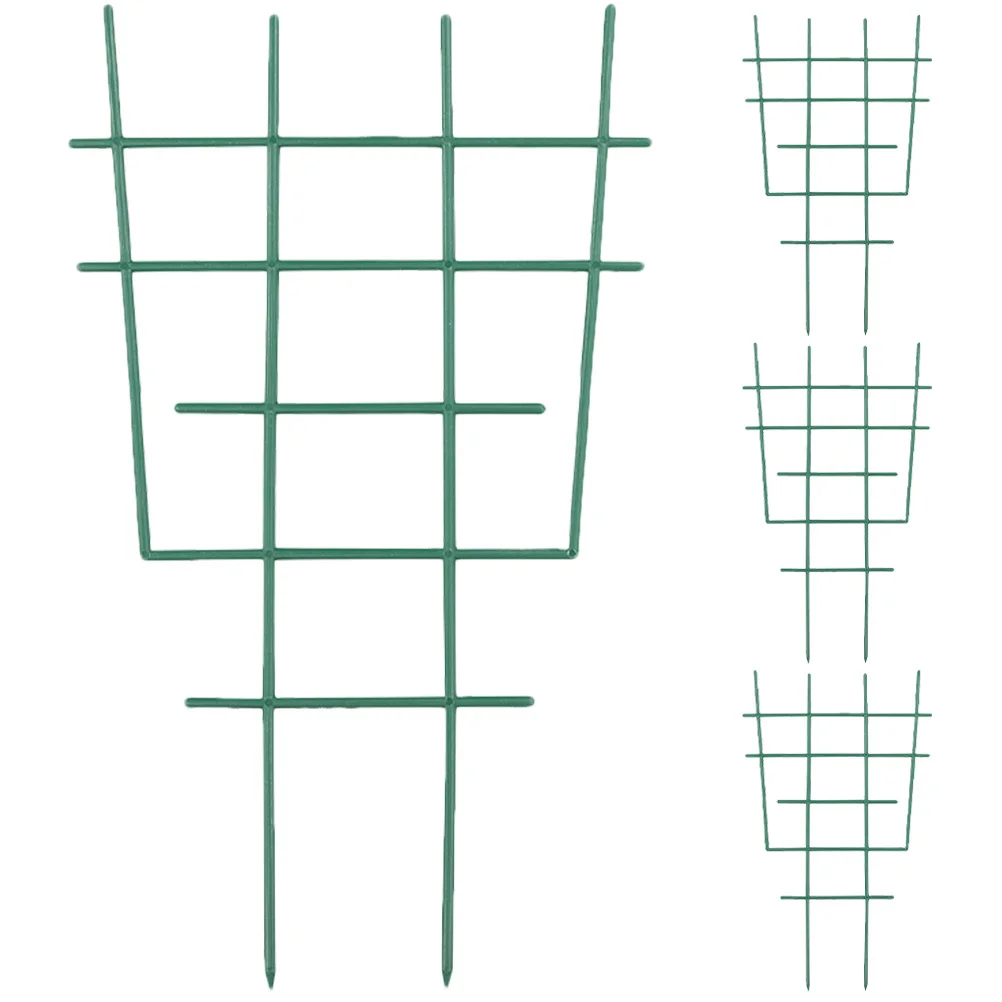 

4pcs Plant Support Stand Plastic Garden Trellis For Climbing Plants Vine Roses Tomatoes Indoor Outdoor Green Plant Cage Rack