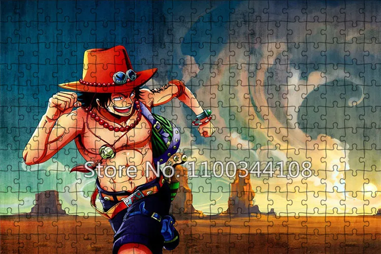 300/500/1000 Pieces Jigsaw Puzzles One Piece Japanese Anime Puzzle Cartoon Picture Splicing Handmade Toys for Children Adult