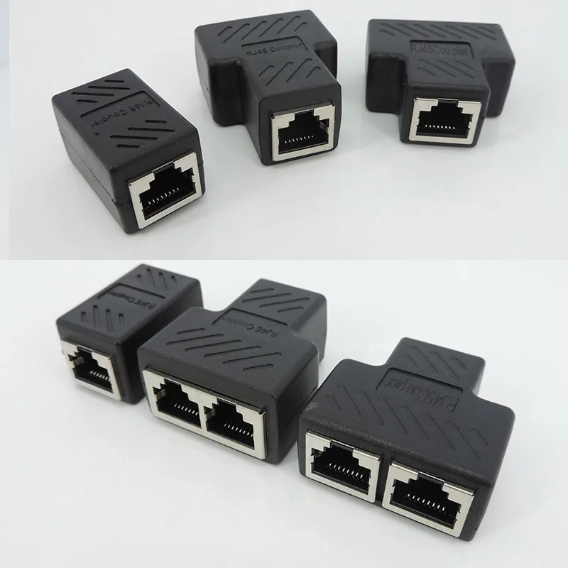 RJ45 to 2 way RJ45 Splitter connector Network extender Ethernet Kabel RJ45 adapter Gigabit interface Female to Female network a7