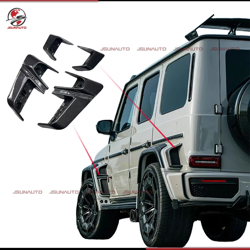 

2019-2024 Car Fender Flares G63 G800 Upgrade Carbon Fiber Front Rear Side Fender Air Vents For G350 G500 Dry Carbon Part