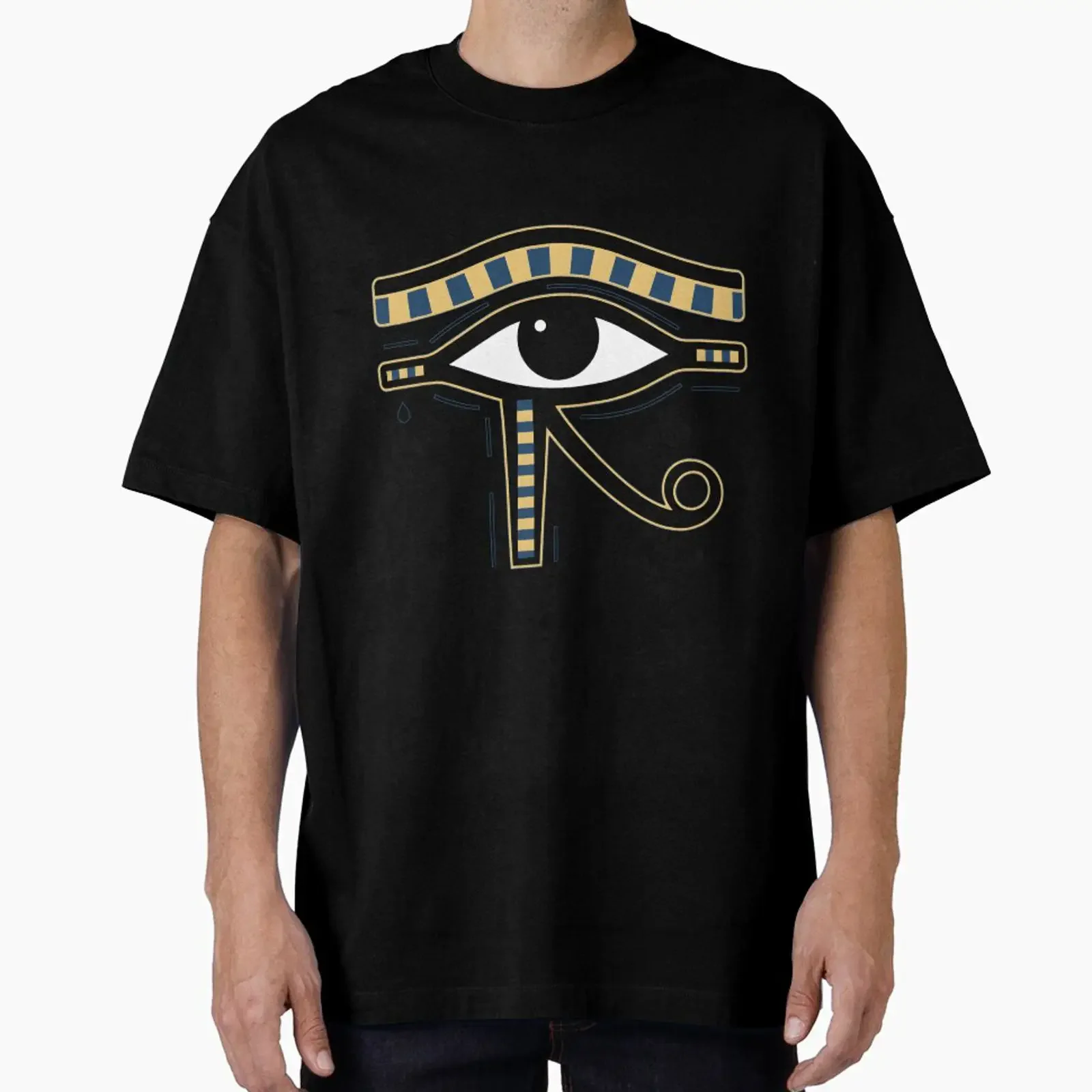 Eye of Horus designed and sold by hazem22079 vintage Washed Top For Everyday Wear Stretched streetwear Breathable