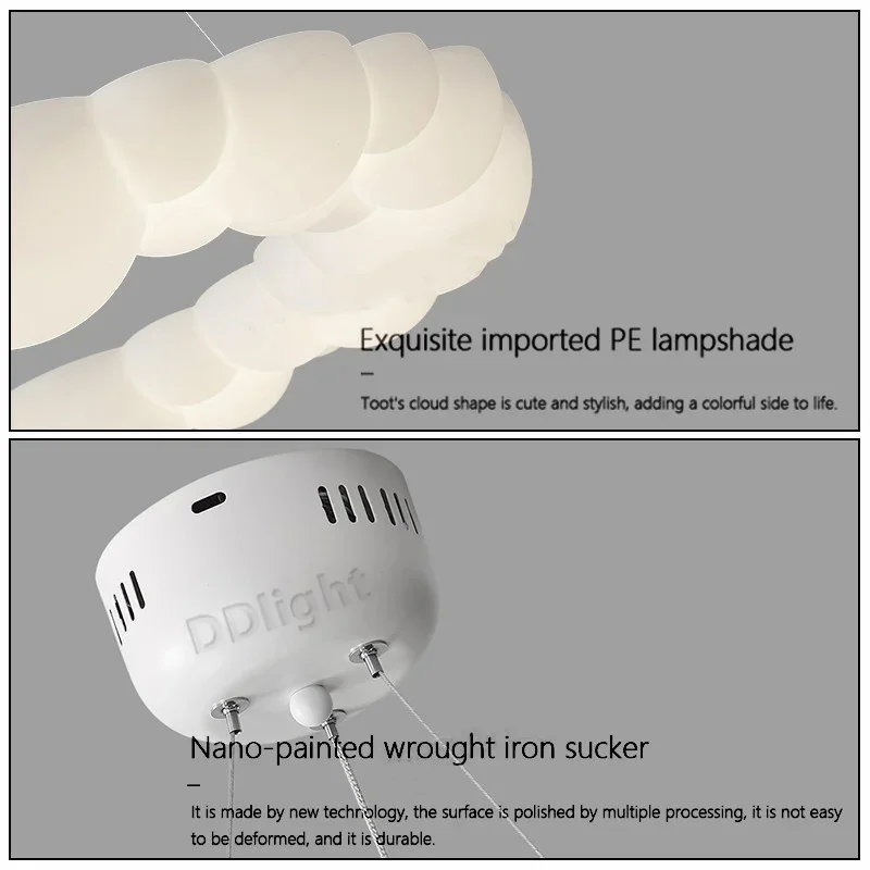 โมเดิร์น Cloud จี้โคมไฟโคมไฟระย้า LED เพดานห้องนั่งเล่นห้องรับประทานอาหารไฟระย้าเด็กโคมไฟติดเพดานห้องนอน