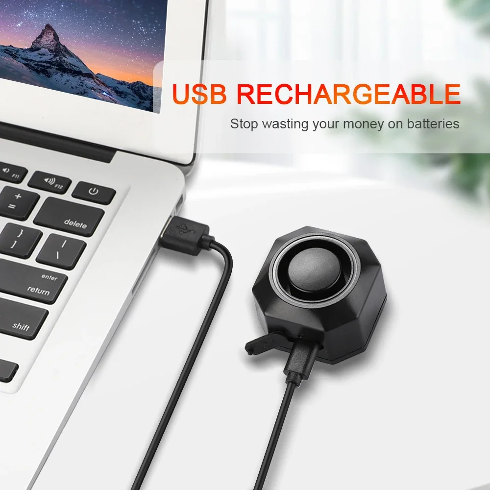 Awapow Ship Vibration Alarm USB Charging Burglar Security Systems Motorcycle Vibration Detector Alarm Remote Control Waterproof