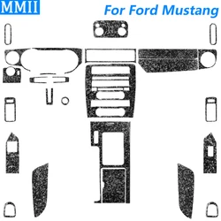 For Ford Mustang 2009-2013 Forged Carbon Fiber Gear Shift Air Outlet Radio Dashboard Panel Set Car Interior Accessories Sticker