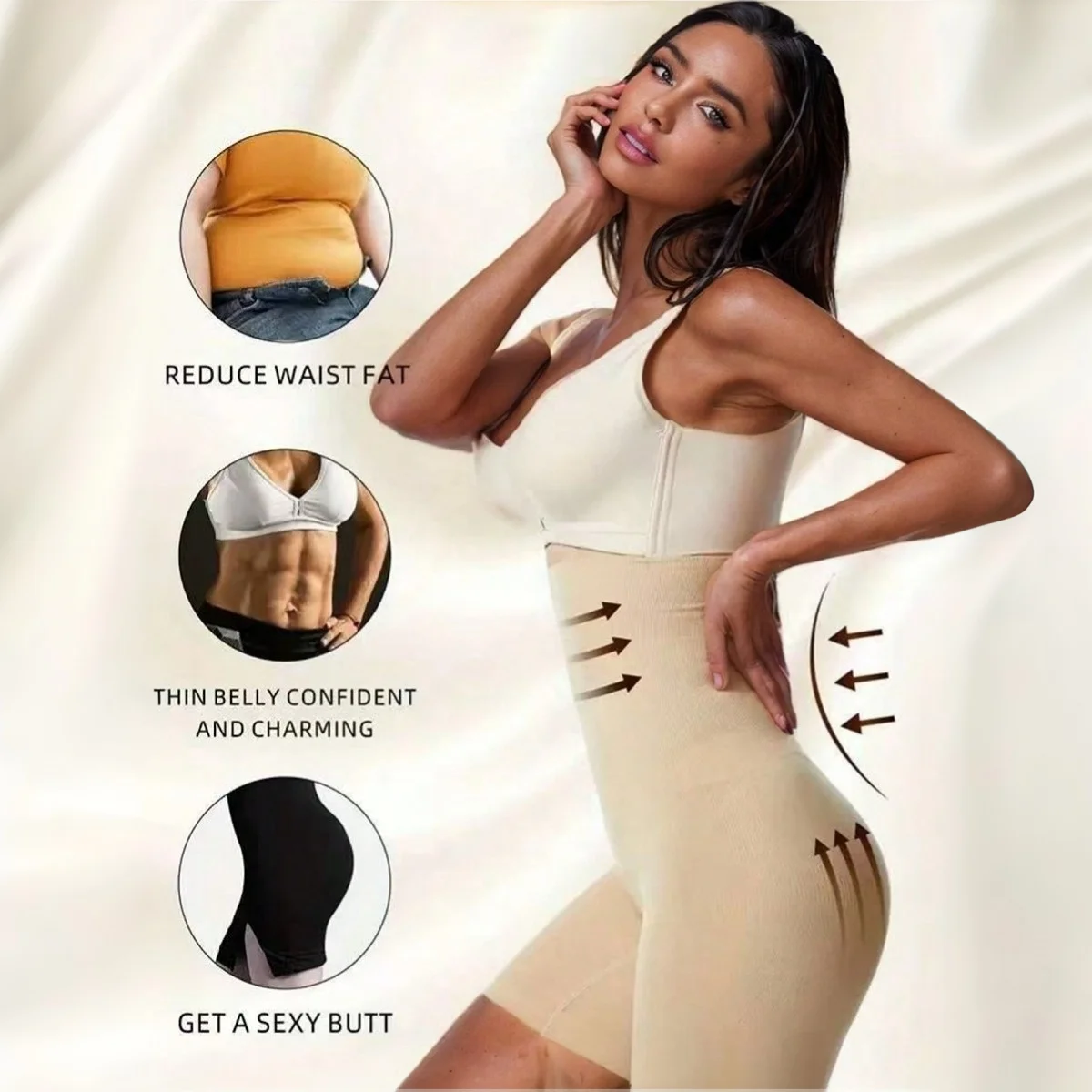Seamless High Waisted Shaping Training Pants, Suitable for Women, Hip Control and Mid Thigh Shaping Shorts image 6