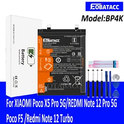 EOTABACC 100% New Original Battery BP4K For XIAOMI  Poco X5 Pro 5G/REDMI Note 12 Pro/Poco F5 /Redmi Note12 Turbo Battery +Tools