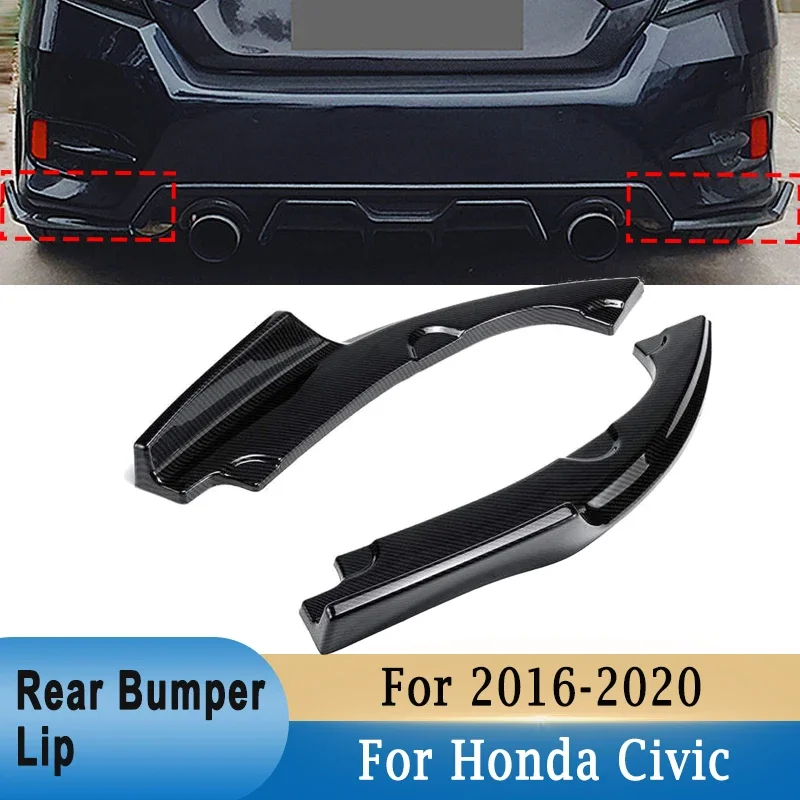 

Задний бампер, угловой сплиттер, боковой фартук, спойлер для Honda Civic Sedan 2016-2020, модификация автомобиля, гоночный задний бампер, комплект