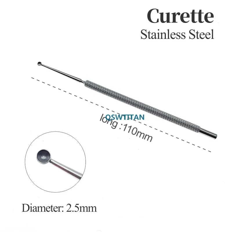 Kleszcze tytanowe/stalowe Chalazion Curette Micro Weterynaryjny okulistyczny instrument chirurgiczny do oczu — zdjęcie 5