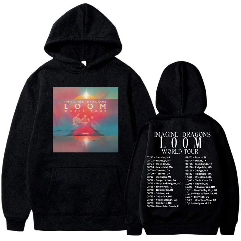 

Imagine Dragons Loom Tour 2024 Album Hoodie Hip Hop Fashion Sweatshirts Men Women New Long-sleeved Pullover for Winter Hoodies