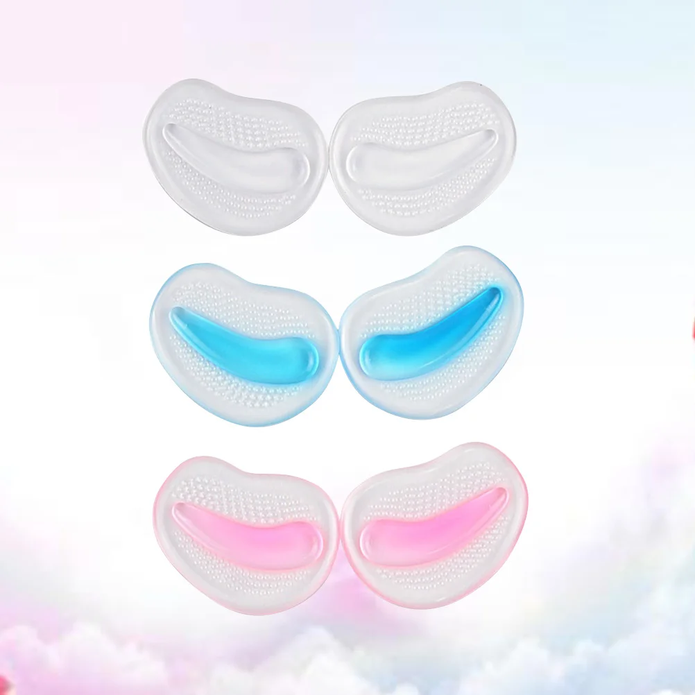 

3 Pairs Arch Support Silicone Half Insoles Foot Care High Heel Front Shoe Pads Work