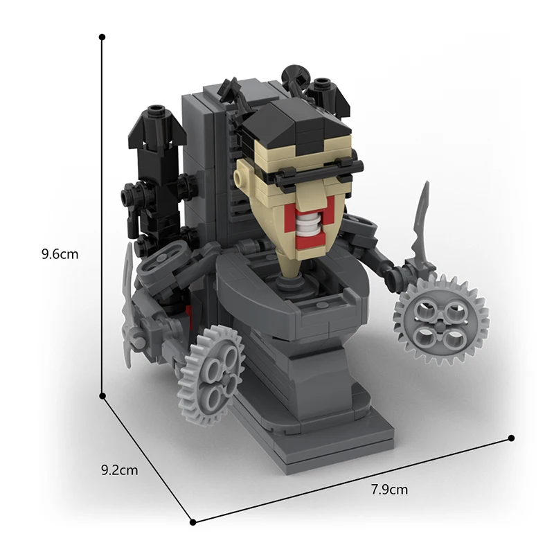 โมเดลหุ่นยนต์ช่างซ่อมห้องน้ำแบบสองใบมีด - ตัวต่อสร้างสรรค์จากภาพยนตร์ยอดนิยม เหมาะสำหรับเป็นของขวัญวันฮาโลวีนและคริสต์มาส