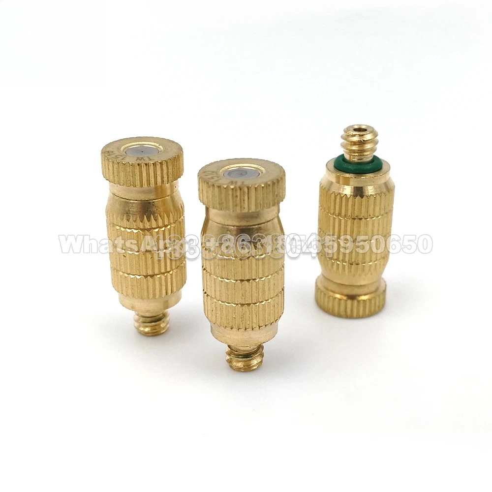 High Pressure Atomizer Nozzle Anti-Drip Greenhouse Irrigation Brass Misting Nozzles Air Humidification Landscaping Fog Sprayer