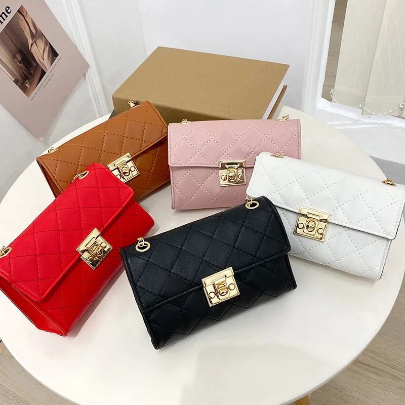 2022 New Rhombic Chain Small Messenger Bag For Women Trend Female Shoulder Bag Fashion Ladies Crossbody Bags Handbags