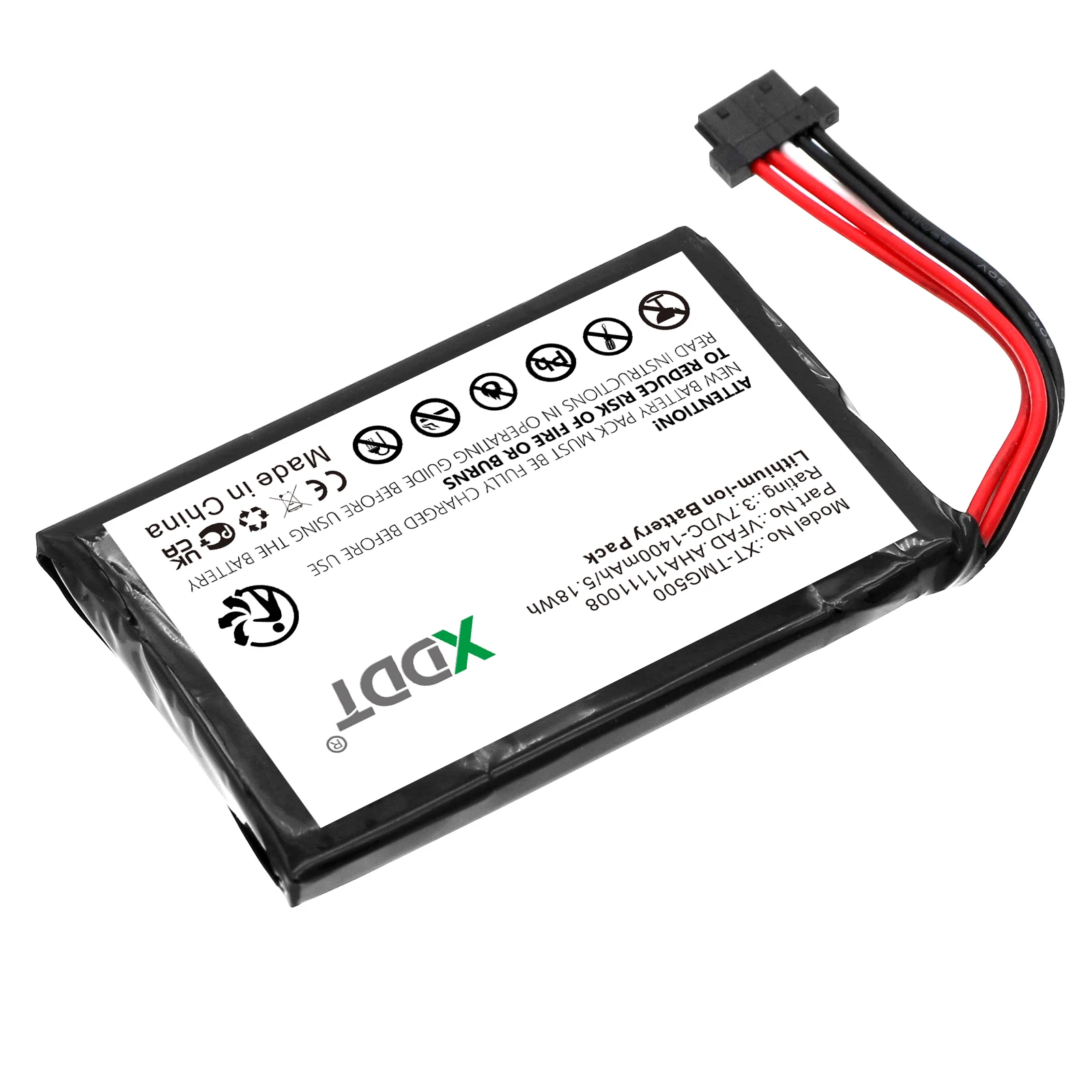 بطارية GRYAN لـ TomTom:6027A0089521,AHA11110005,FMB0932008731,P2,VF65,VF6D,VF6S,One 140,1EK0.052.02,One 140S US,GO 600