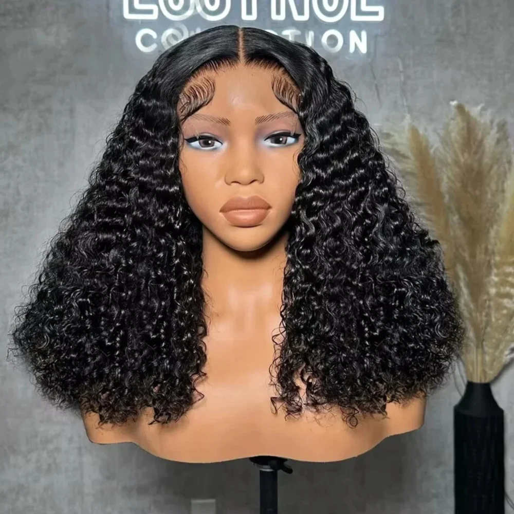 

13x4 Loose Deep Wave Bob Human Hair Wigs Brazilian Remy Hair Short Curly Bob Wig 13x4 Lace Frontal Wig Human Hair 250% Density