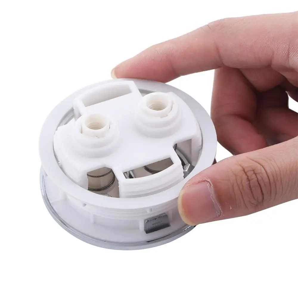 Flusher Parts with Thread Dual Push Flushing Fittings Bathroom Fixture Tank Button Toilet Button Dual Flush Valev Buttons