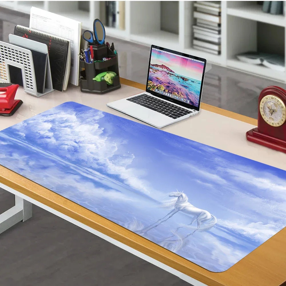 Mouse Mat 80x30cm XXL Animal Unicorn Non-slip Simple Large Size Office Desk Protector Leather Kawaii Mouse Pad Pc Accessories