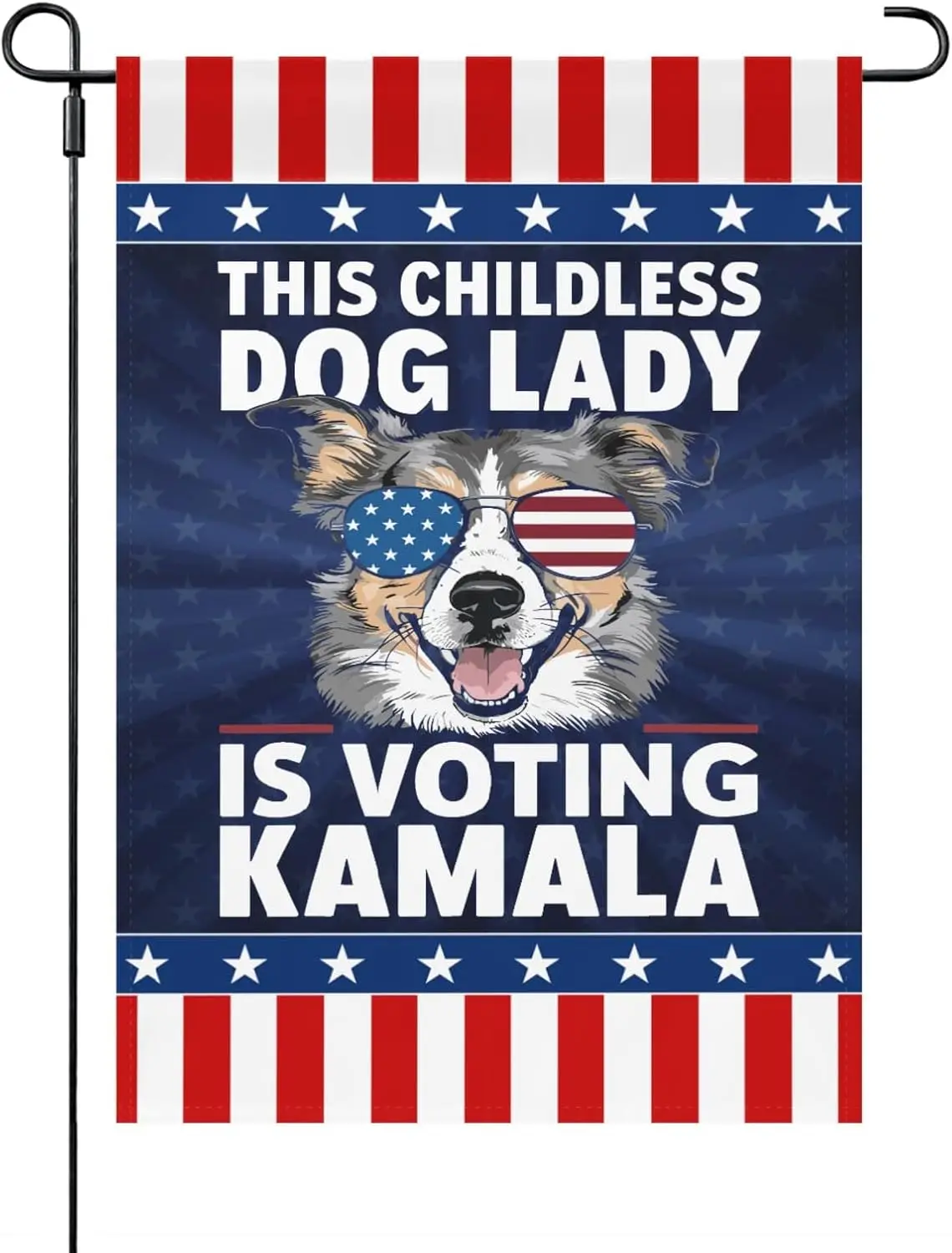 Childless Dog Lady Is Voting Kamala Garden Flags One SizeVintage Garden Flags One Size For House House Flags One Size Outdoor De