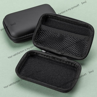 multi-functional hard disk storage box, data cable, earphone storage box, square zipper bag.