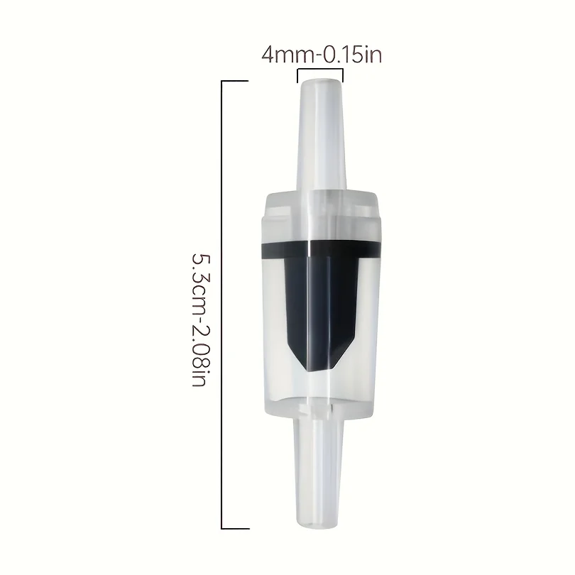 5 قطع من صمامات الاختيار البلاستيكية الشفافة لمضخات هواء حوض السمك - الوقاية من التدفق في اتجاه واحد، مادة PP غير الكهربائية