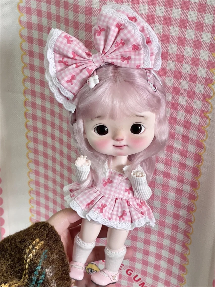 دا تو ديان ديان القوس الكبير كعكة مجموعات BJD دمية ملابس الطفل اللعب فستان لطيف ملون أزرق أصفر وردي الفتيات الهدايا إكسسوارات دمي #1