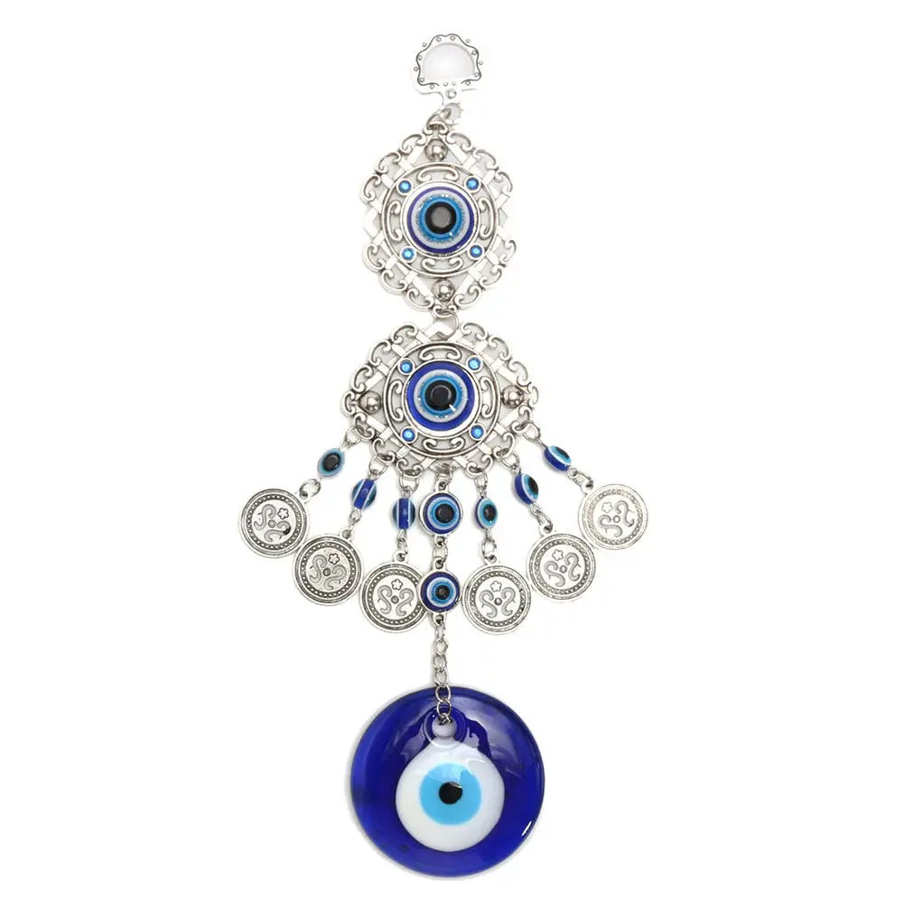 

6Pcs Evil Eye Charm for DIY Necklaces Jewelry Making Materials Mini Glass Pendants Women's Craft Findings Birthday Wedding Gift