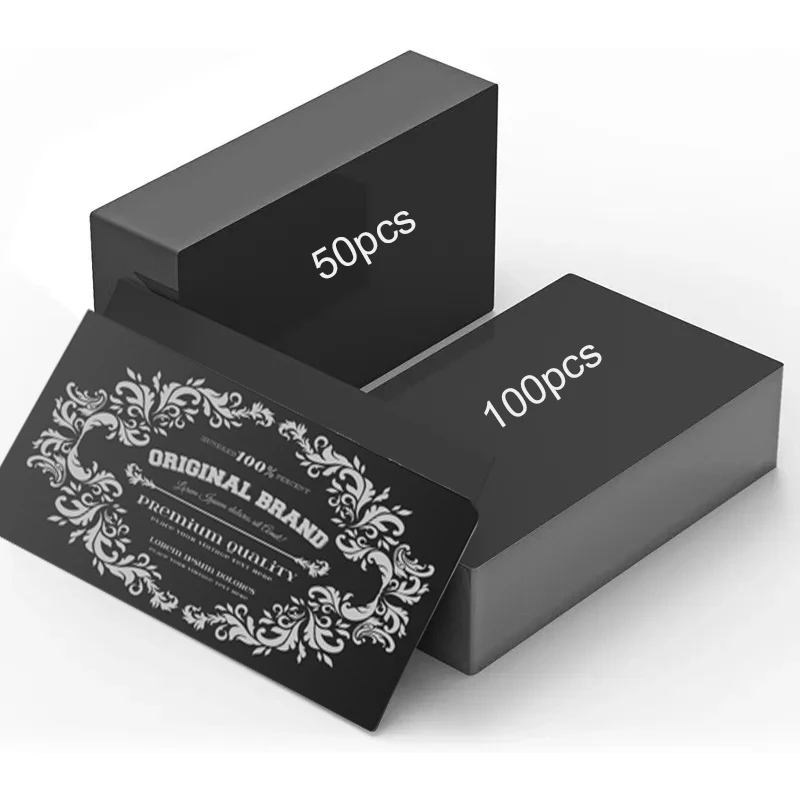 50/100pcs Blank Engraved Custom Visiting Name Cards Laser Engraving Mark Aluminium Alloy Metal Sheet Business Cards