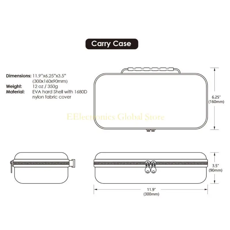 

462B Scratchproof Storage Box Handheld Console Protector Case with Card Slot Pocket