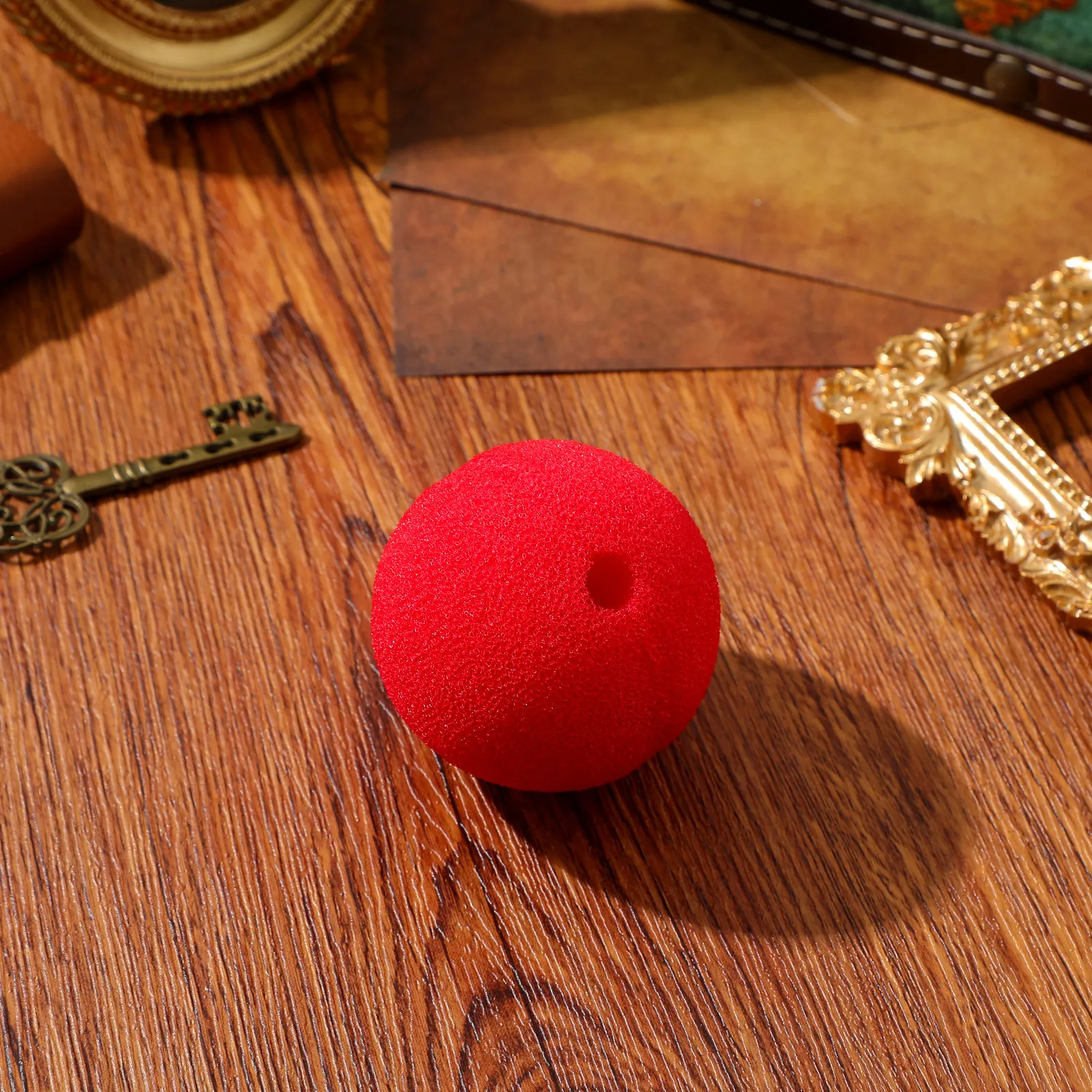 

Red Clown Nose Comfortable Lightweight Foam Perfect Fit Halloween Cosplay Masquerade Carnival Accessory Red Clown Nose