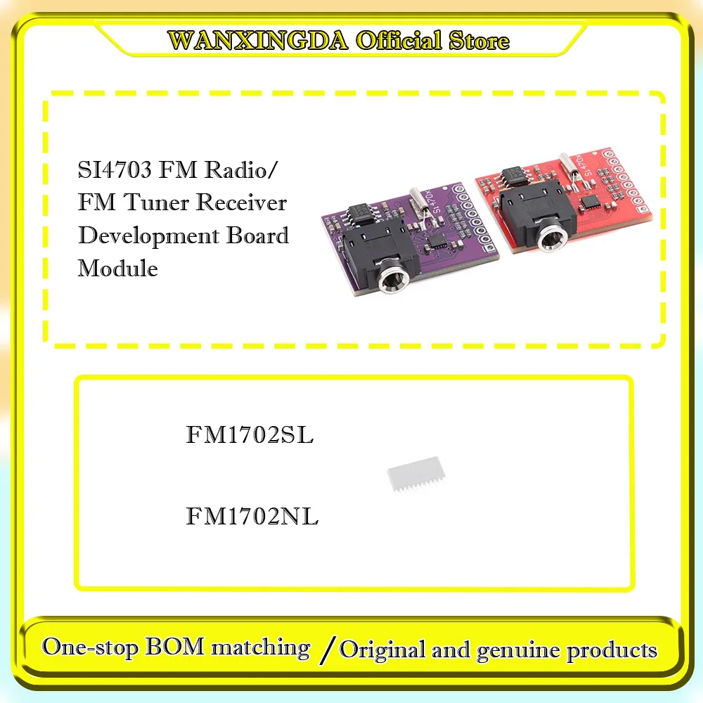 

FM1702SL FM1702NL FM1702 SI4703 FM Radio/FM Tuner Receiver Development Board Module