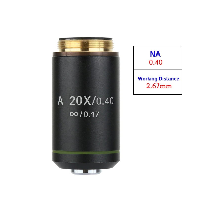 4X 10X 20X 40X 60X 100X Optical Biological Microscope Achromatic Infinity Objective Lens Infinity System for Olympus Microscope