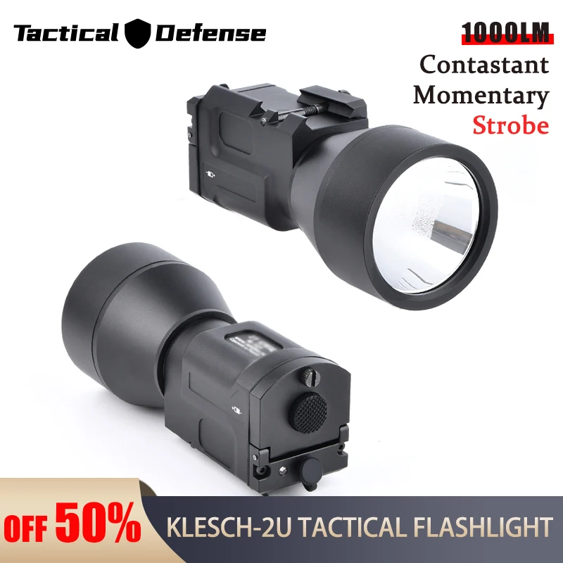 Airsoft Toy Gun Zenitc KLESCH 2U Flashlight 1000 Lumens High Power Strobe High Power Lamp 20mm Rail Rifle Led Weapon Accessorie