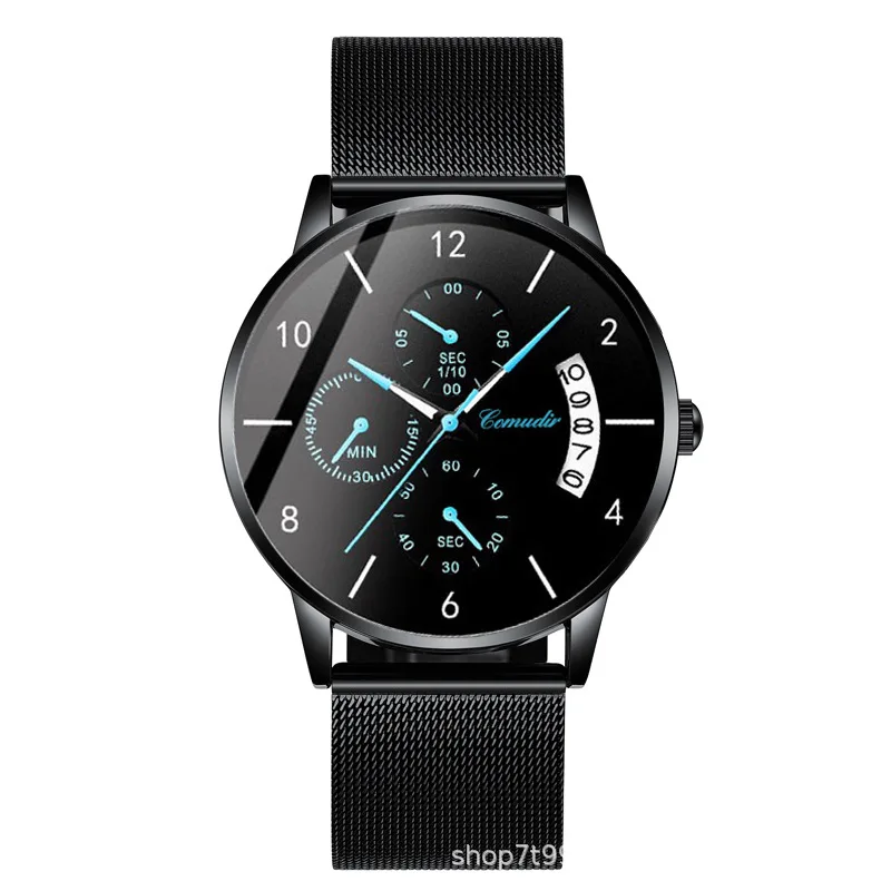 Ultra Thin Men's Quartz Watch Korean Version Student  Male Business Wristwatch Calendar Luminous Function Waterproof Performance