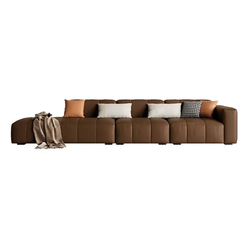 

Italian minimalist leather sofa