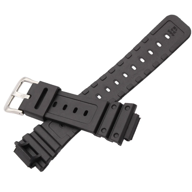 Sports Silicone Watch Band Strap Men\'s Black Rubber Wristband for 5600 Series Accessories