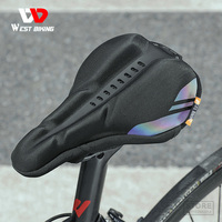 WEST BIKING Comfortable Bicycle Seat Cover Silicone+Temperature Memory Sponge Painless Short Nose Saddle  MTB Road Bike