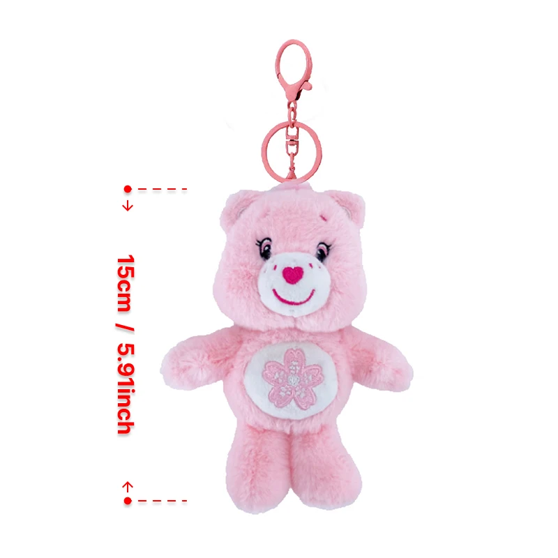 Care Bears Plüsch-Schlüsselanhänger mit Quietschgeräusch, 15 cm, süßer Bärenanhänger für Rucksack, Gepäck, Ornament, Dekoration, Kindergeburtstag, Weihnachtsgeschenk – Detail 2