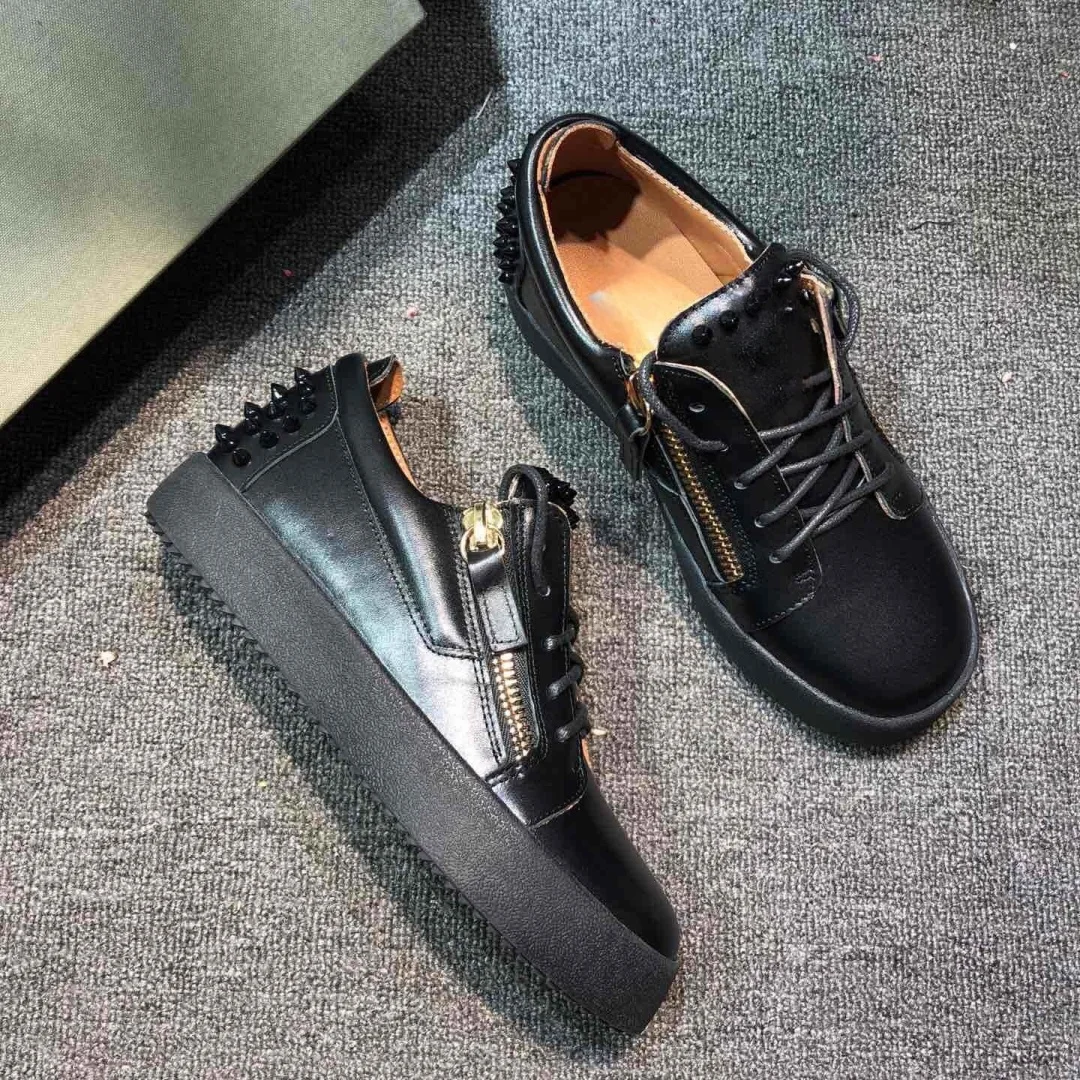 

Top Quality Casual Sneakers for Men Brand Designer Women Tennis shoes Luxury Genuine Leather GZ Loafers Sports shoes 35-48 G1082