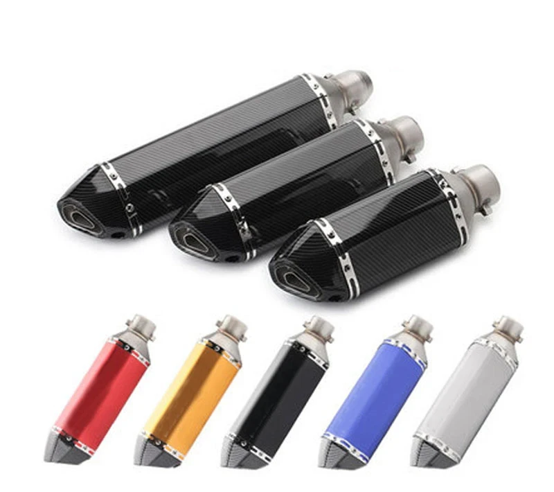 Universal 51MM Edelstahl Motorrad Auspuffrohr Schalldämpfer Outlet Escape Rohr für Yamaha Honda Suzuki Kymco KTM 250cc-1200cc
