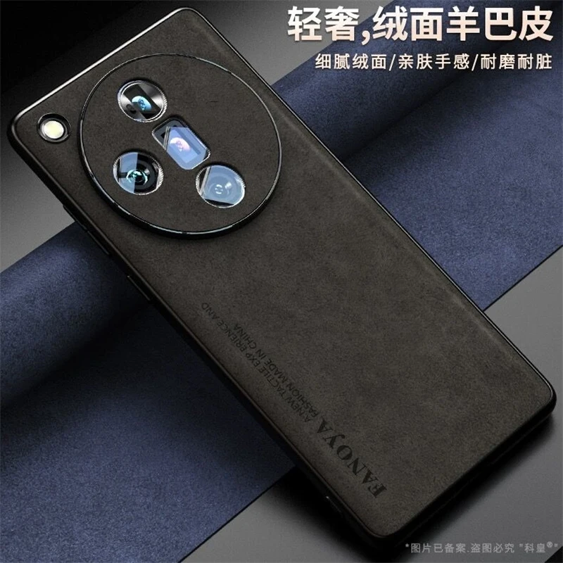 For Oppo Find X7 Ultra Case Matte Leather Back Cover For Find X6 Pro X 7 X7Ultra 5G Silicone Protection Shell Shockproof Bumper