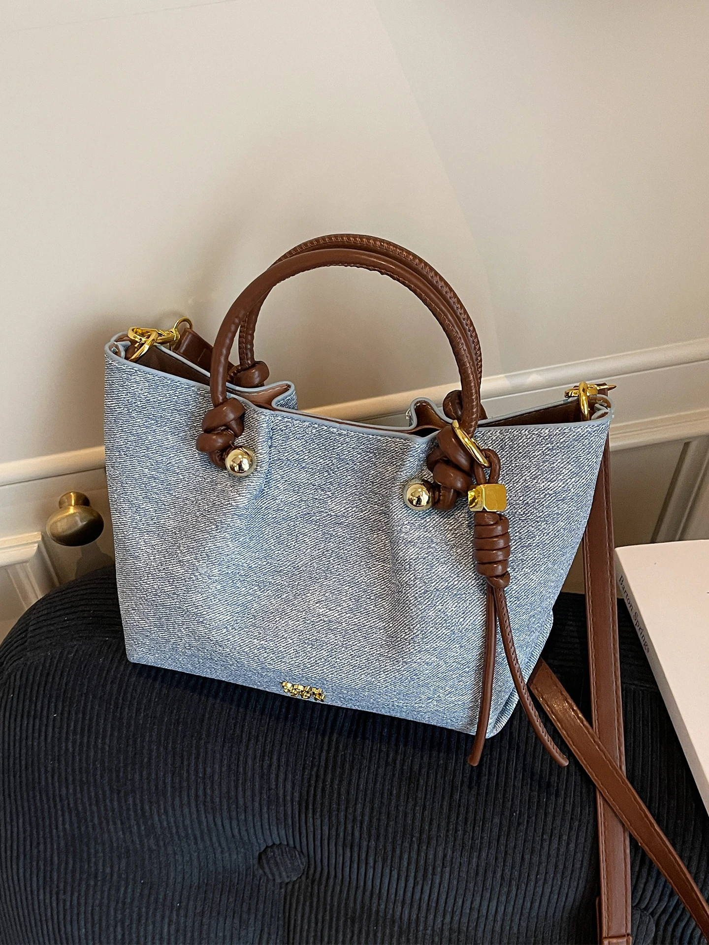 

Faionable Buet Bag Women's Handbag Commuter oulder Crossbody Bag Soft Magnetic Bule Closure Casual Pure Color