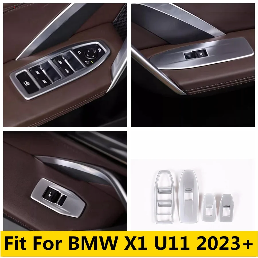 

Inner Door Handle Armrest Window Glass Lift Button Control Decoration Frame Cover Trim For BMW X1 U11 2023 2024 Car Accessories