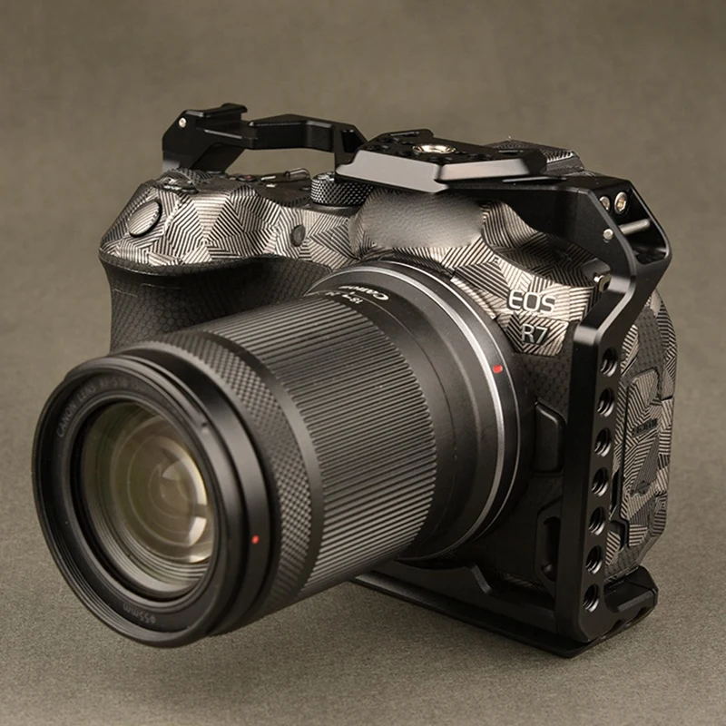 Equipamento de gaiola de câmera completa A53M R7 para Canon EOS R7 DSLR Camera Cold Shoe Mount