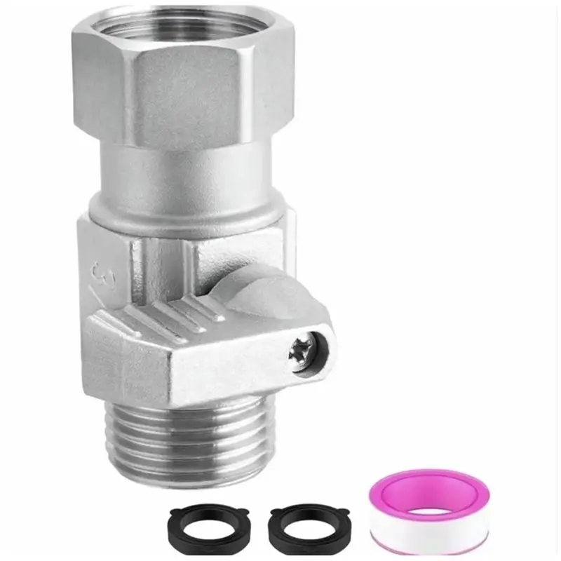 

EYFL-For Garden Hose 3/4" GHT Hose Valve With 360° Swivel Connector Connection, Inline Water Control Shut Off Valve