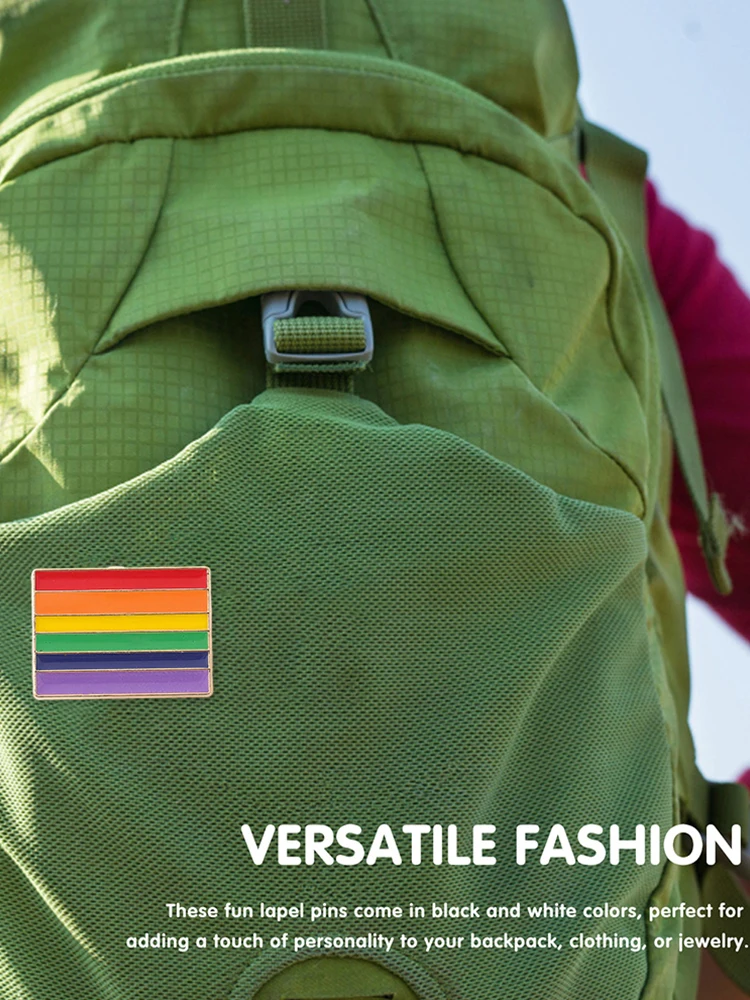 قوس قزح الملونة دبوس دبابيس معدنية مثلي الجنس العلم التلبيب دبابيس تنوعا للجنسين لديكور الملابس على ظهره #5