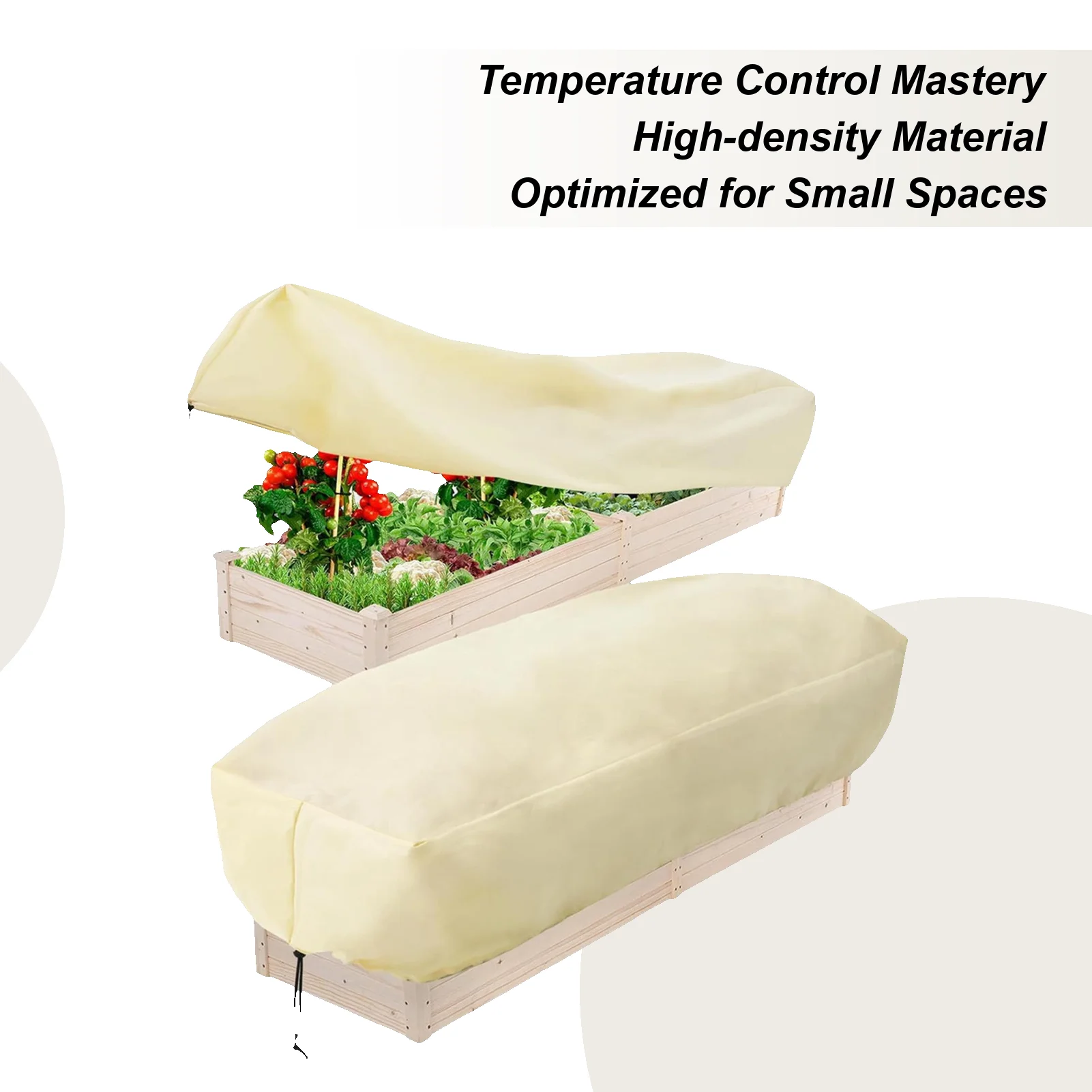 

Покрывало для садовой кровати, 2 предмета, прямоугольная защита растений с шнурком, защита растений в холодную погоду для наружного сада, зимы