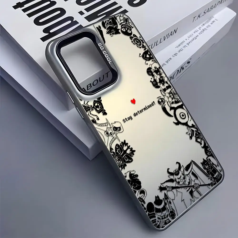 U-Undertales لعبة لطيف قضية الهاتف لسامسونج غالاكسي S25 حافة S24 S23 S22 S21 S20 الترا فوندا سيليكون غطاء فضي