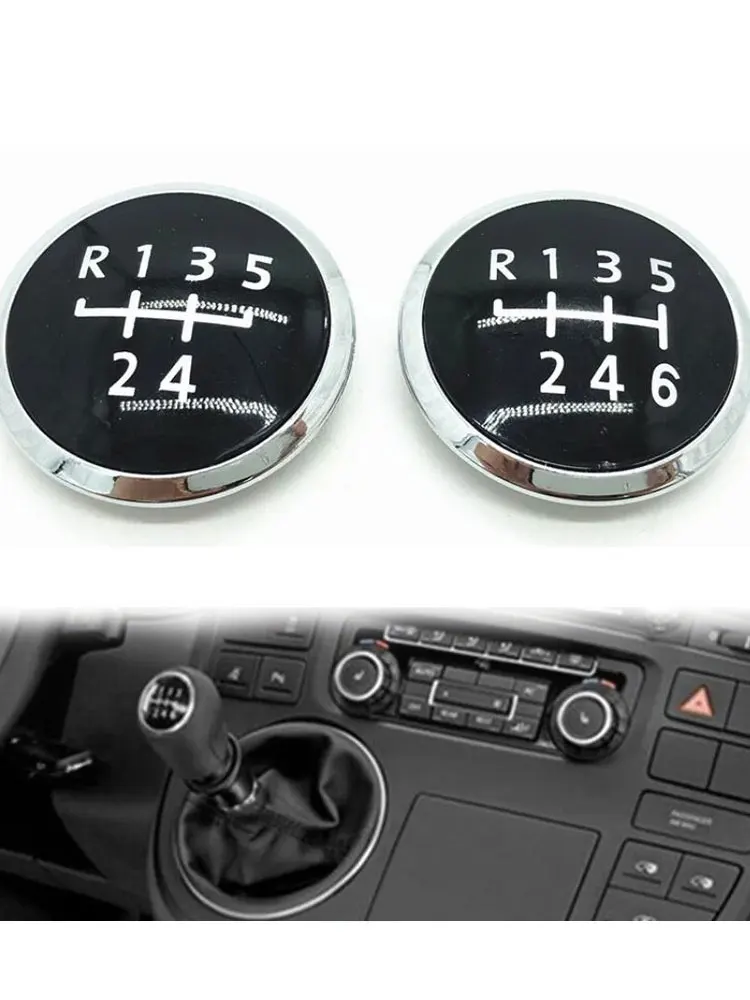 5/6 Speed Gear Knob Emblem Cap Badge Decal Trim For Volkswagen VW Transporter T5 2003-2012 2013 2014 T6 2015 2016 2017 2018 2019