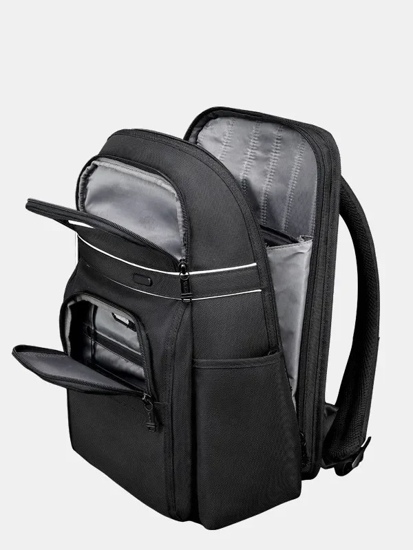 Men's Travel-Ready Backpack - Waterproof Nylon with Dedicated 16-Inch Laptop Sleeve for Work Trips 2630207